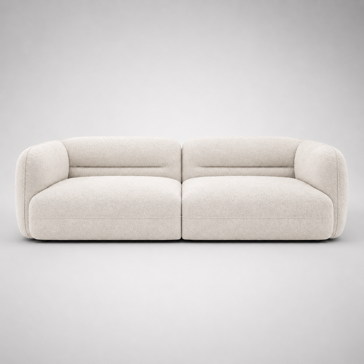Modern Curved Boucle Sofa Luxury Upholstered Contemporary Lounge Couch for Living Room Designer Interior Furniture