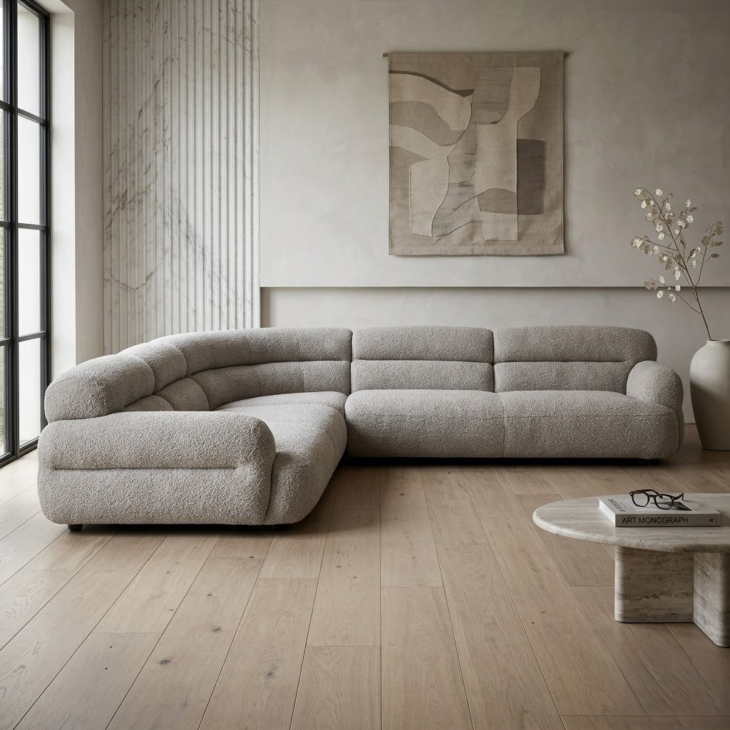 Luxury Curved Modular Sofa with Premium Upholstery, Deep Comfort Seating & Contemporary Designer Living Room Appeal