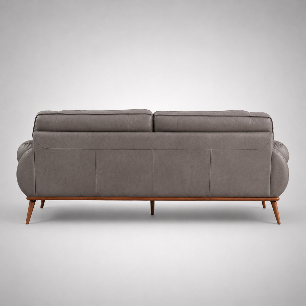 Modern Luxury Upholstered Sofa with Premium Leatherette Finish, Plush Cushioning & Solid Wood Legs for Elegant Interiors