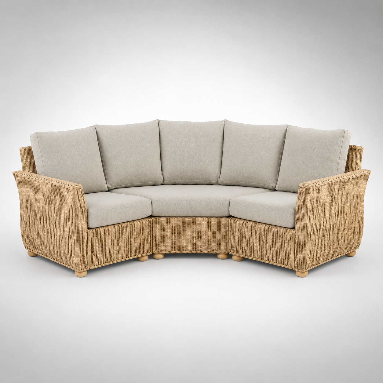 Luxury Outdoor Wicker Corner Sofa with Premium Cushions, Weather Resistant PE Rattan & Modern Patio Lounge Design