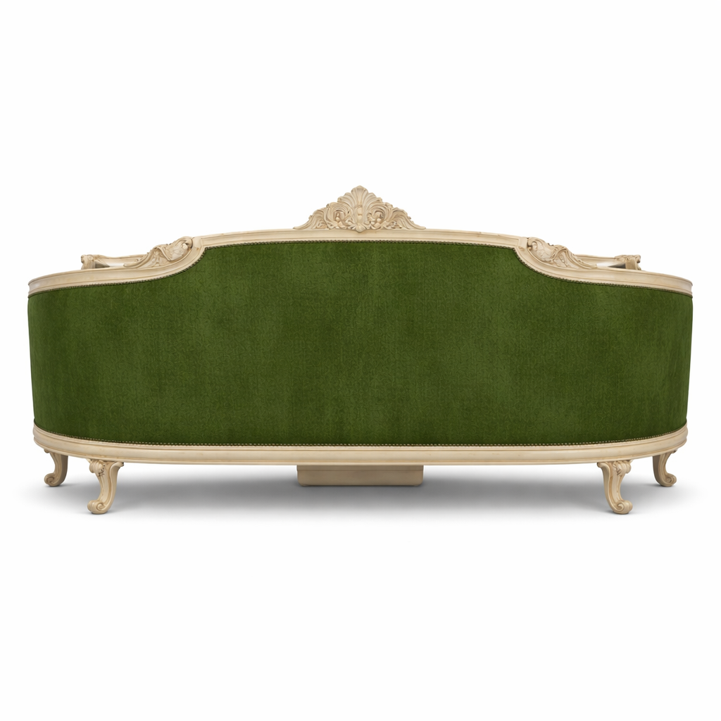 Handcrafted Wood Sofa Set with Antique Finish Design for Traditional Living Room Decor