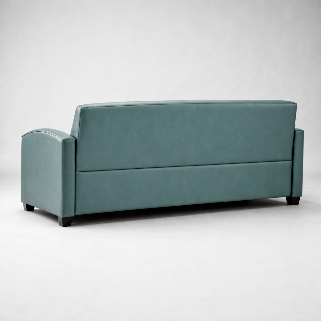 विशाल चेस्टरफील्ड लाउंज सोफा, आधुनिक डिज़ाइन और लेदरेट फ़ैब्रिक से बना, टिकाऊ और आरामदायक, गद्देदार, लिविंग रूम के लिए बिल्कुल सही - भूरा