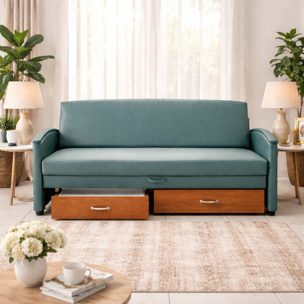 विशाल चेस्टरफील्ड लाउंज सोफा, आधुनिक डिज़ाइन और लेदरेट फ़ैब्रिक से बना, टिकाऊ और आरामदायक, गद्देदार, लिविंग रूम के लिए बिल्कुल सही - भूरा