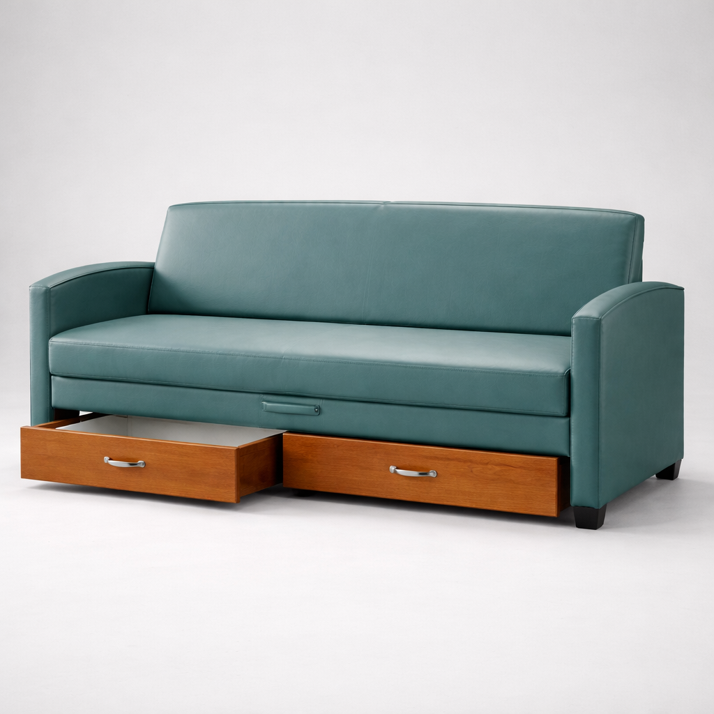 विशाल चेस्टरफील्ड लाउंज सोफा, आधुनिक डिज़ाइन और लेदरेट फ़ैब्रिक से बना, टिकाऊ और आरामदायक, गद्देदार, लिविंग रूम के लिए बिल्कुल सही - भूरा