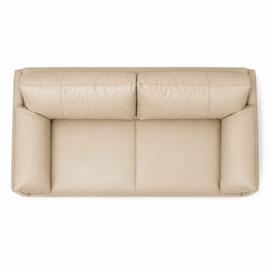 Modern Luxury 1 to 3-Seater Sofa | Premium Upholstered Fabric Sofa with Cushioned Armrests & Deep Seating | Contemporary Living Room Couch | Cream Beige