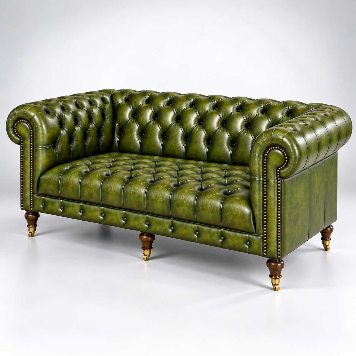 Royal Chesterfield Sofa with Deep Button Tufting, Rolled Armrests, Plush Cushioned Seat & Vintage Design for Luxury Living Rooms
