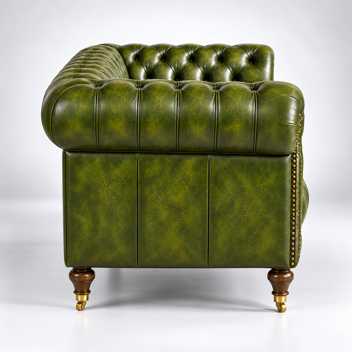 Royal Chesterfield Sofa with Deep Button Tufting, Rolled Armrests, Plush Cushioned Seat & Vintage Design for Luxury Living Rooms