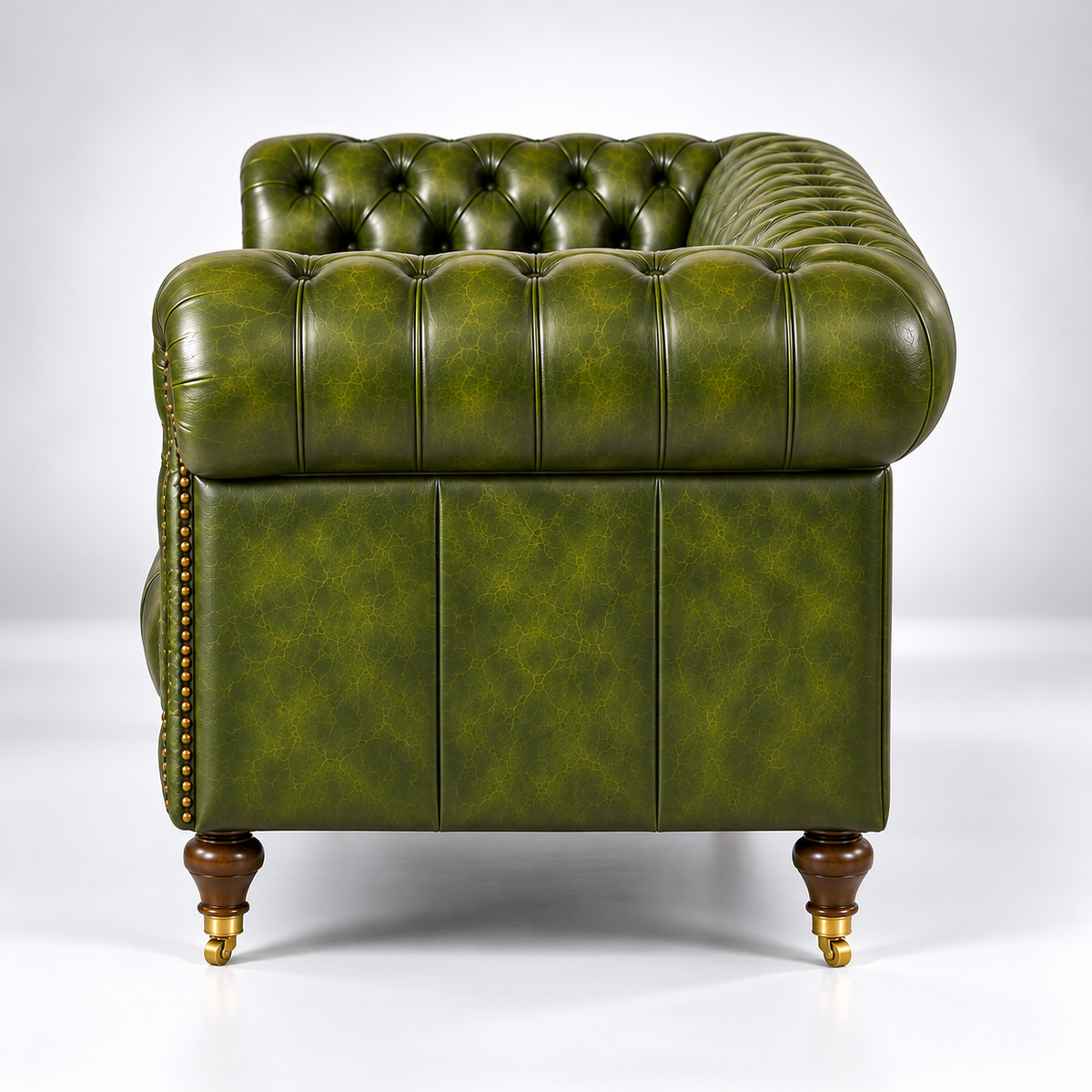 Royal Chesterfield Sofa with Deep Button Tufting, Rolled Armrests, Plush Cushioned Seat & Vintage Design for Luxury Living Rooms