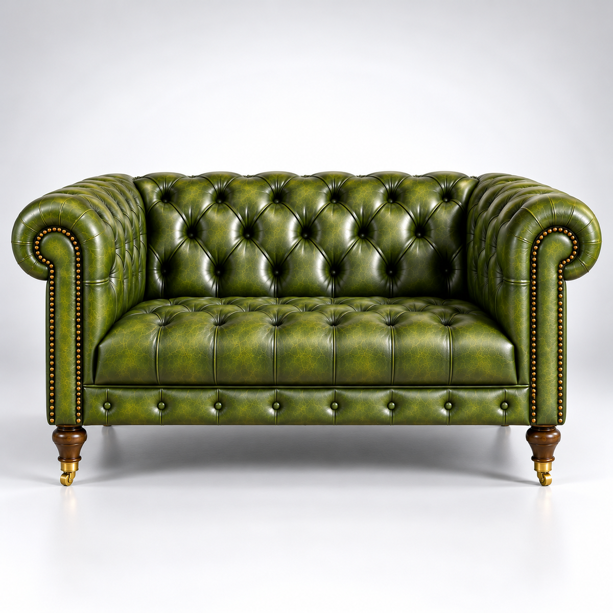 Royal Chesterfield Sofa with Deep Button Tufting, Rolled Armrests, Plush Cushioned Seat & Vintage Design for Luxury Living Rooms
