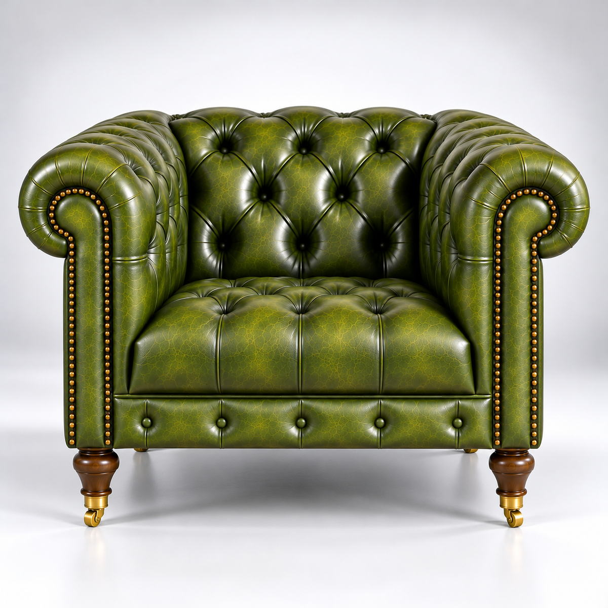 Royal Chesterfield Sofa with Deep Button Tufting, Rolled Armrests, Plush Cushioned Seat & Vintage Design for Luxury Living Rooms