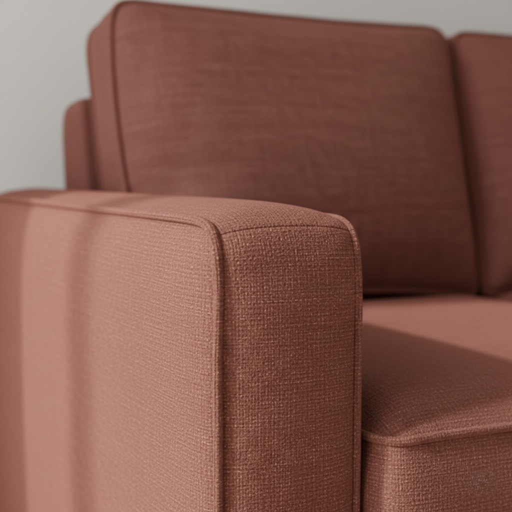 घर के फर्नीचर के लिए 3 सीटर सोफा, आधुनिक डिज़ाइन, कपड़े के साथ लकड़ी के फ्रेम में बनाया गया और लिविंग रूम के लिए आरामदायक