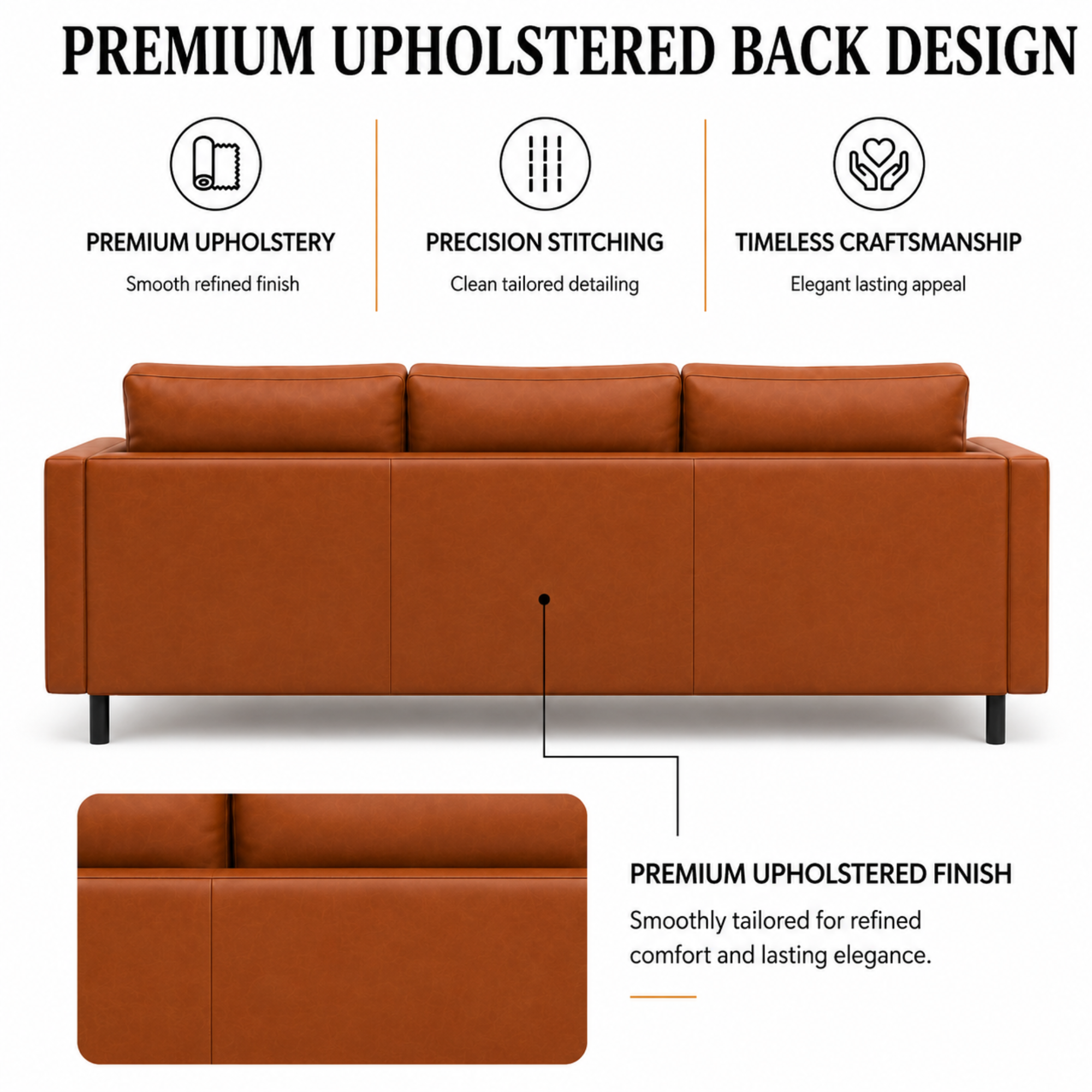2 Seater Sofa for Modern Style Sofa for Living Room Furniture and Comfort Seating