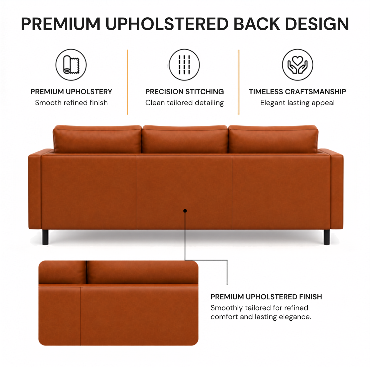 2 Seater Sofa for Modern Style Sofa for Living Room Furniture and Comfort Seating