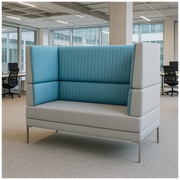 3 Seater Office  Sofa with Premium Suede Upholstery, Compact Office Sofa Minimalist Design