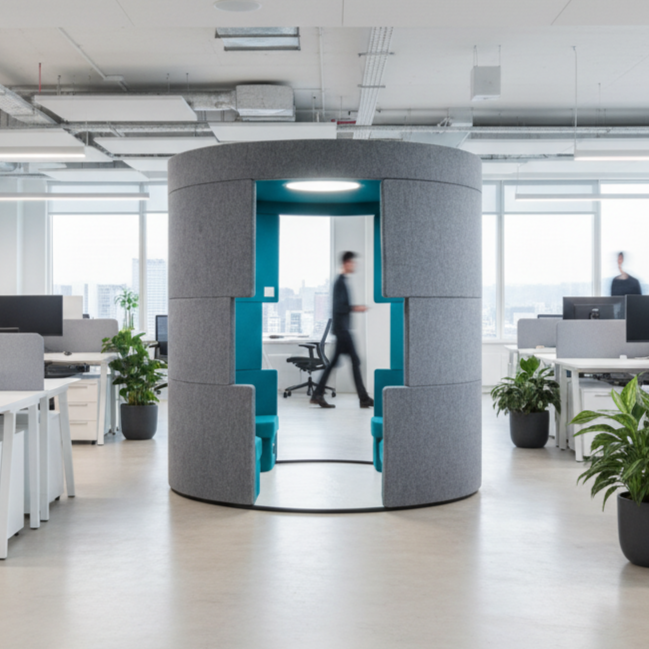 Round Modern Corporate Office Sofa Engineered for Long-Term Comfort and Styled to Match the Elegance of Contemporary Professional Environments