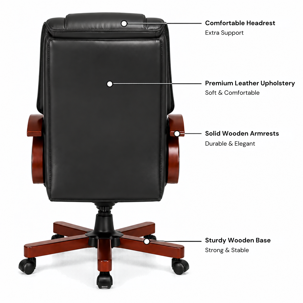 Ergonomic Director Chair: Modern Design, Plyboard & Leatherette, Recliner, Height Adjustable, Fixed Armrest & Revolving for Ultimate Comfort