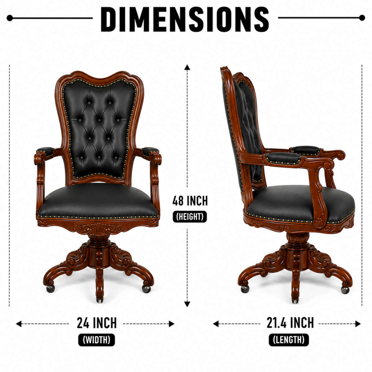 Director Chair Dimensions View