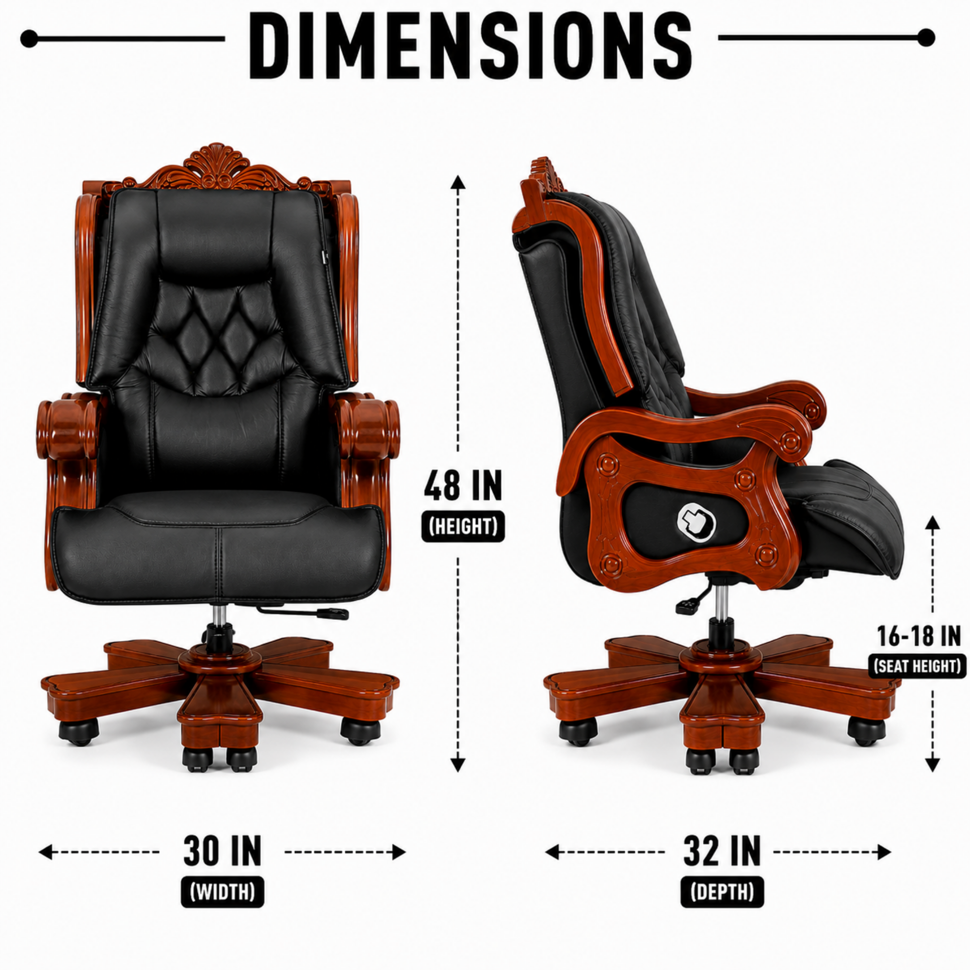 Black Director Chair Dimensions