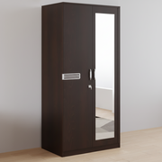 ৩ দরজার কমপ্যাক্ট ওয়ারড্রোব, ২টি ড্রয়ার সহ - আধুনিক ডিজাইন, কাপড়ের রেল এবং শেল্ফ ইউনিট সহ