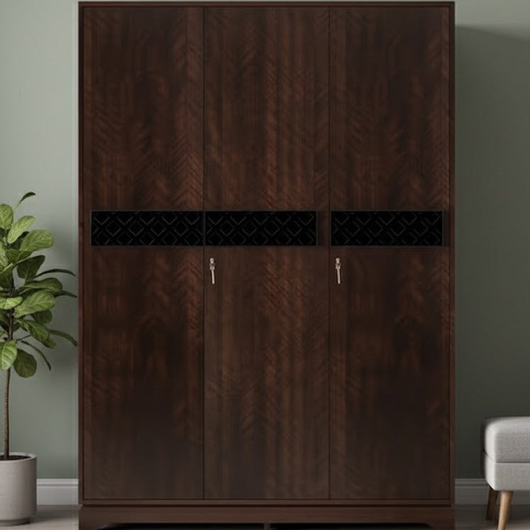 Modern Wooden Wardrobe Home Furniture with Hanging Rod, Drawer and Multi Storage Shelves