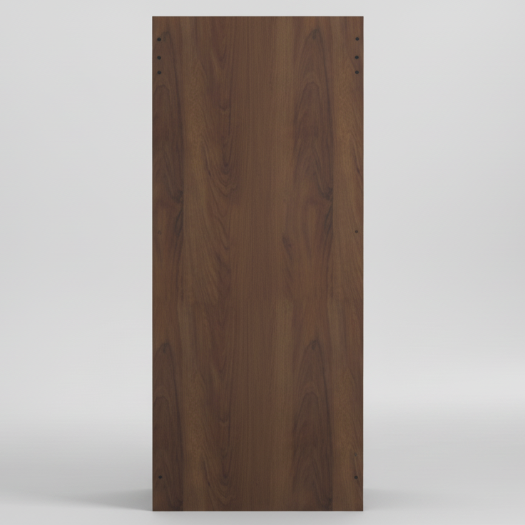 Modern Wooden Almirah with Integrated Mirror and Ample Internal Storage Hanging Rods for Wardrobe