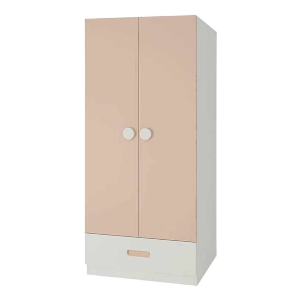Wardrobe 2 Door Premium Wood Closet with Lock and Drawer Storage for Luxury Finish