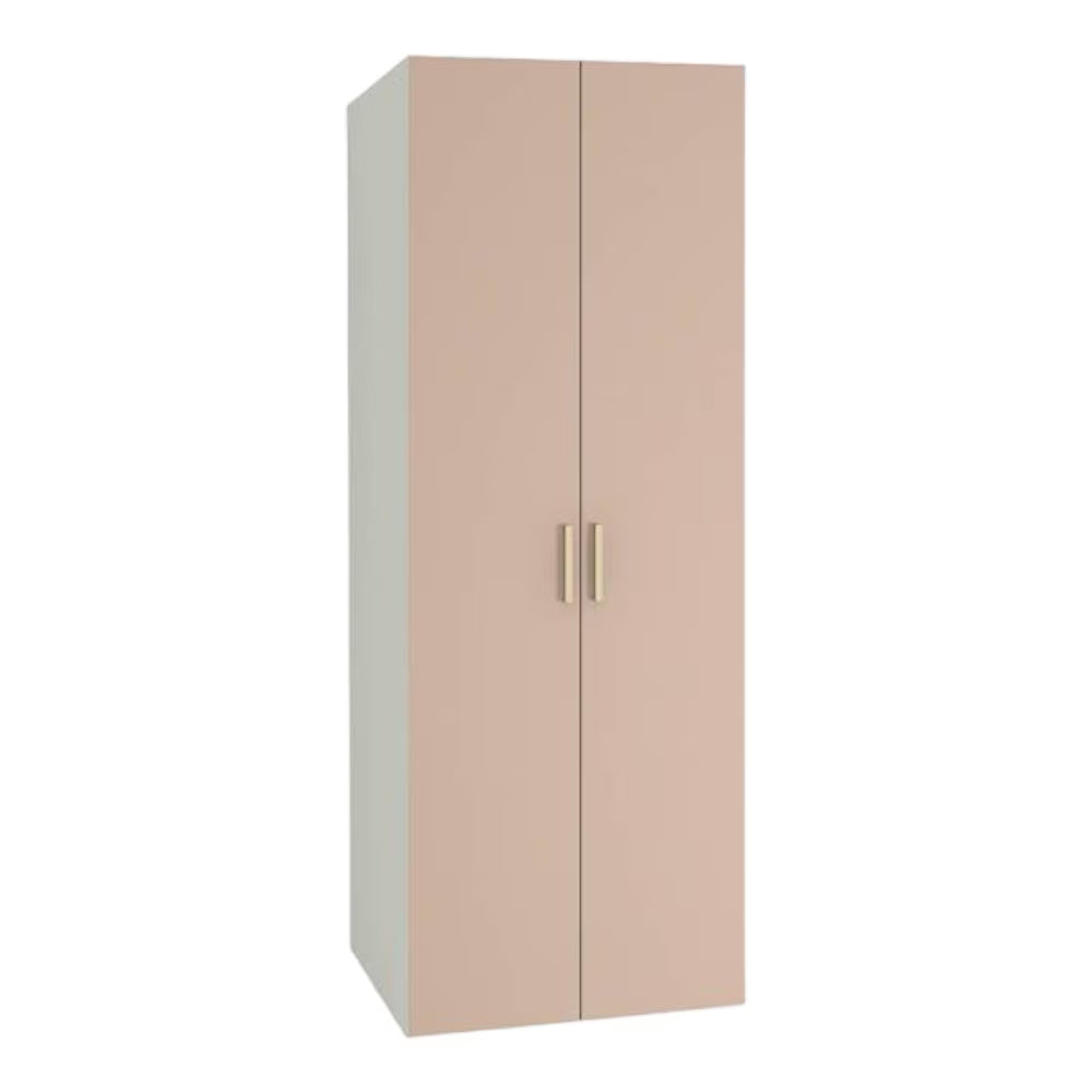 Wardrobe 2 Door Modern Design with Hanging Space and Organizer Shelves