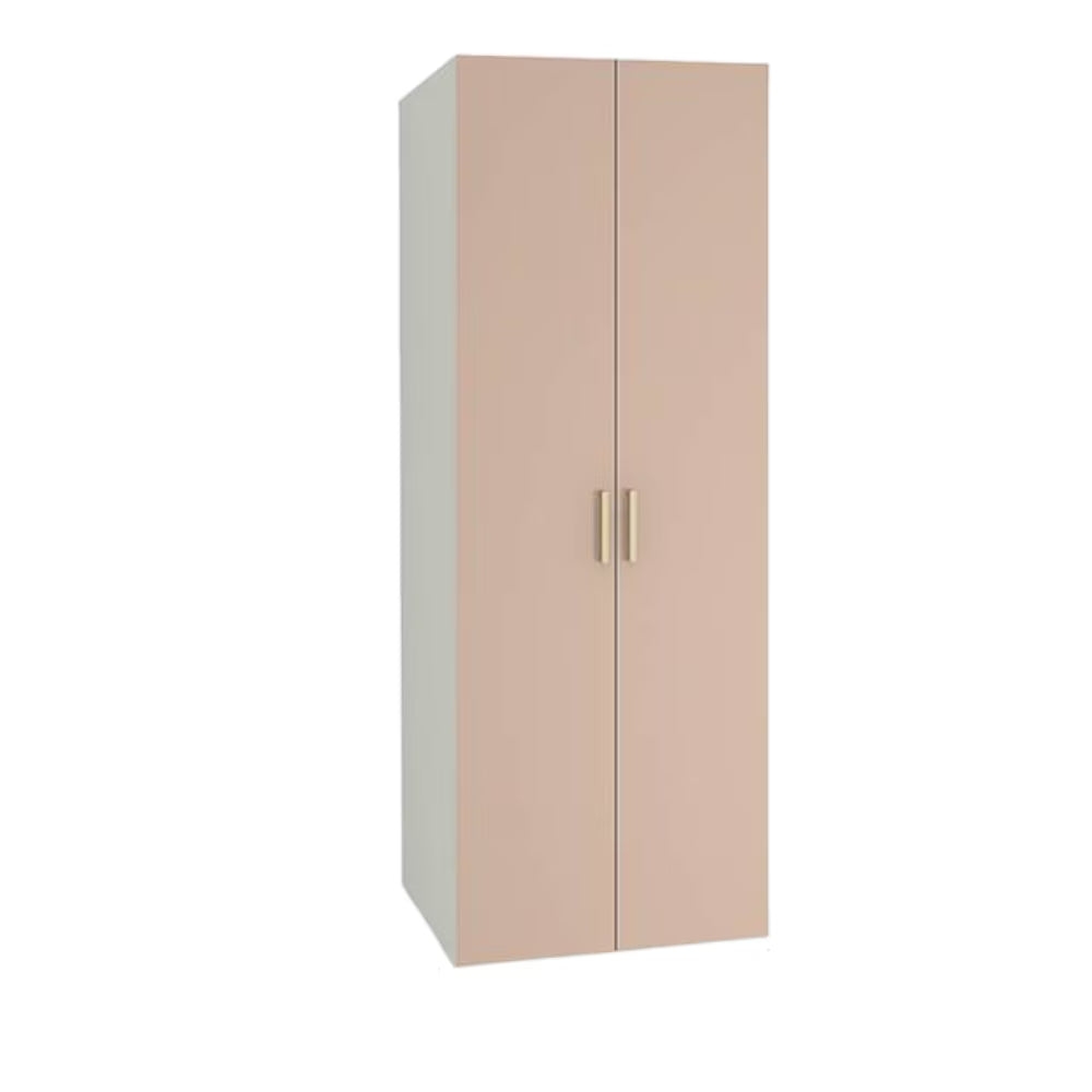 Wardrobe 2 Door Modern Design with Hanging Space and Organizer Shelves