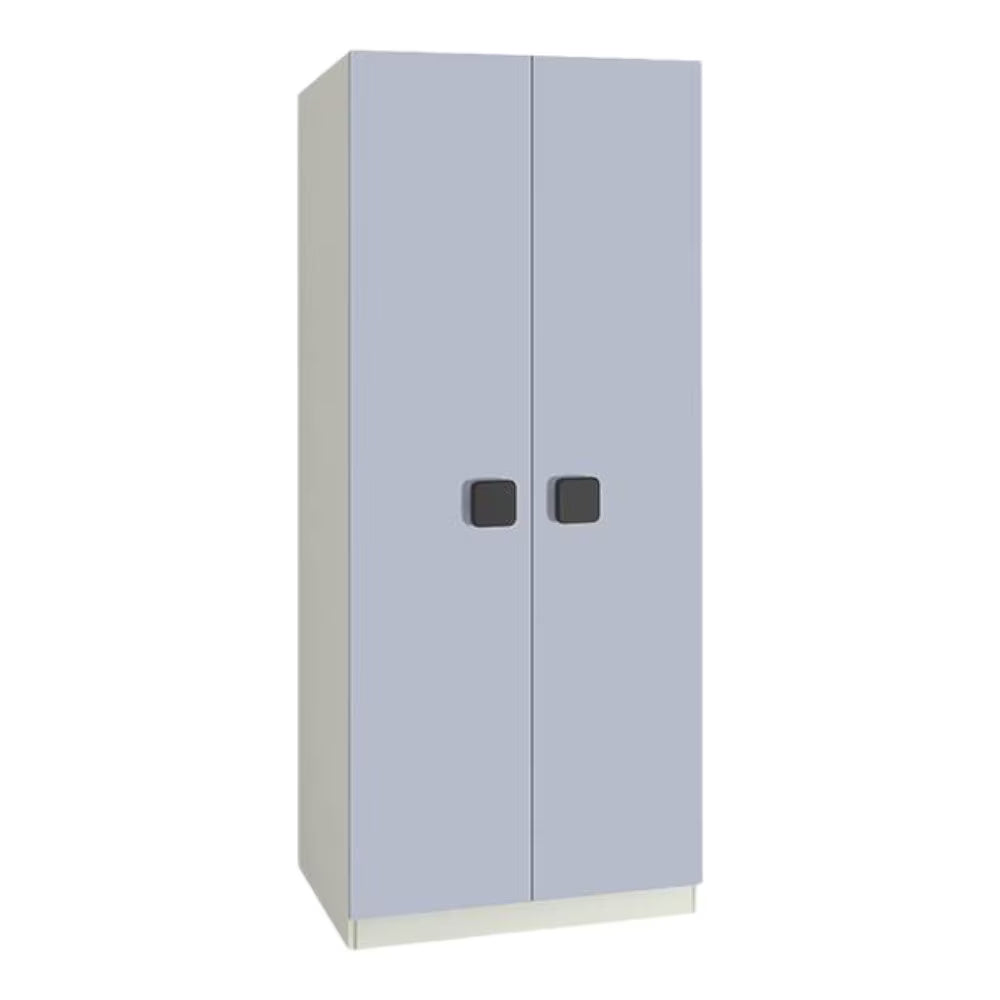 Wardrobe Matte Finish Wooden Cabinet with Multi-Storage Compartments