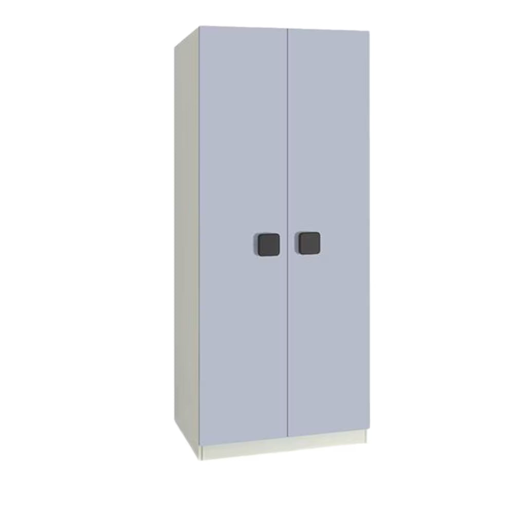 Wardrobe Matte Finish Wooden Cabinet with Multi-Storage Compartments