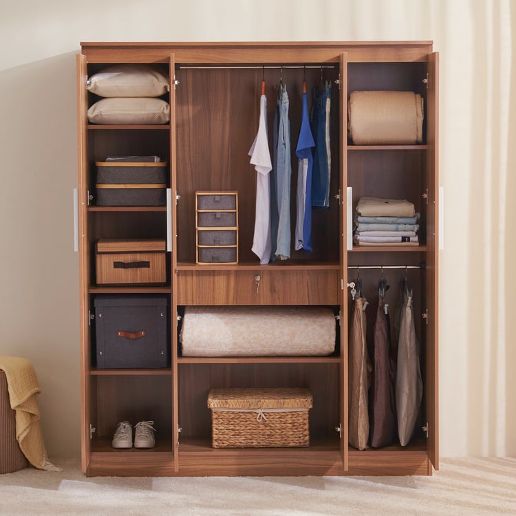 Wardrobe Modern Design Cupboard with Hanging Section and Drawer