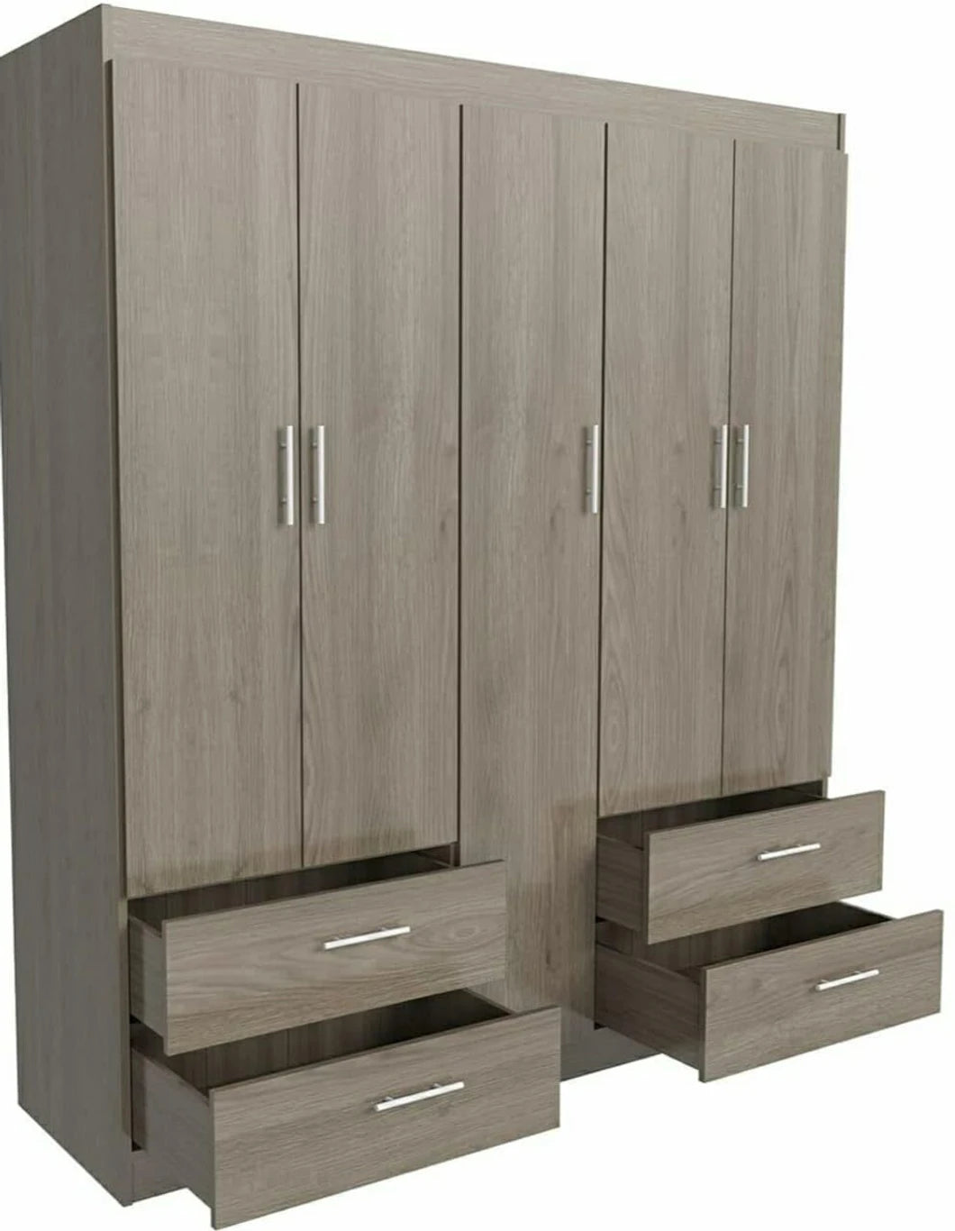 Wardrobe Minimalist Bedroom Storage Unit with Hanging and Folding Space