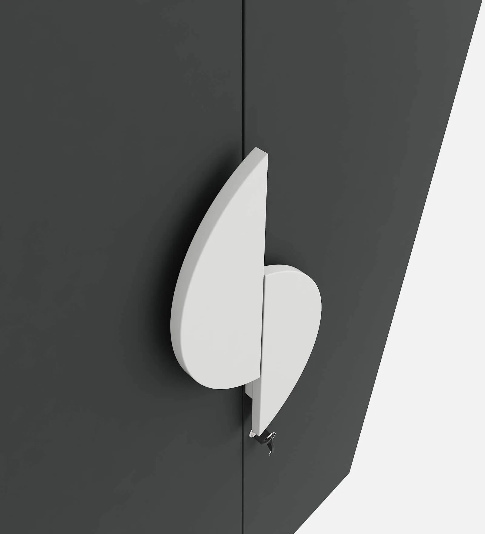Wardrobe Multi-Section Wooden Cabinet with Smooth Closet Doors