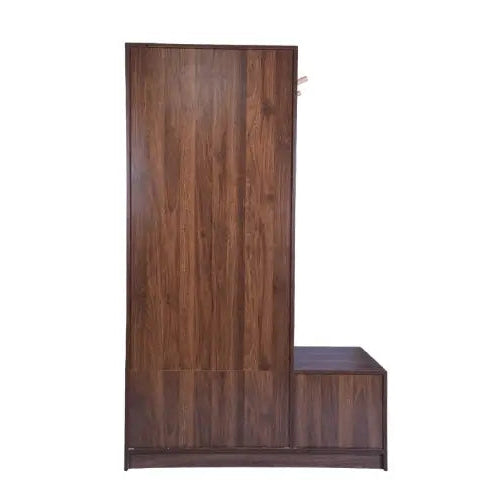 Wardrobe 2 Door Storage Cabinet with Modern L-Type and Adjustable Shelves