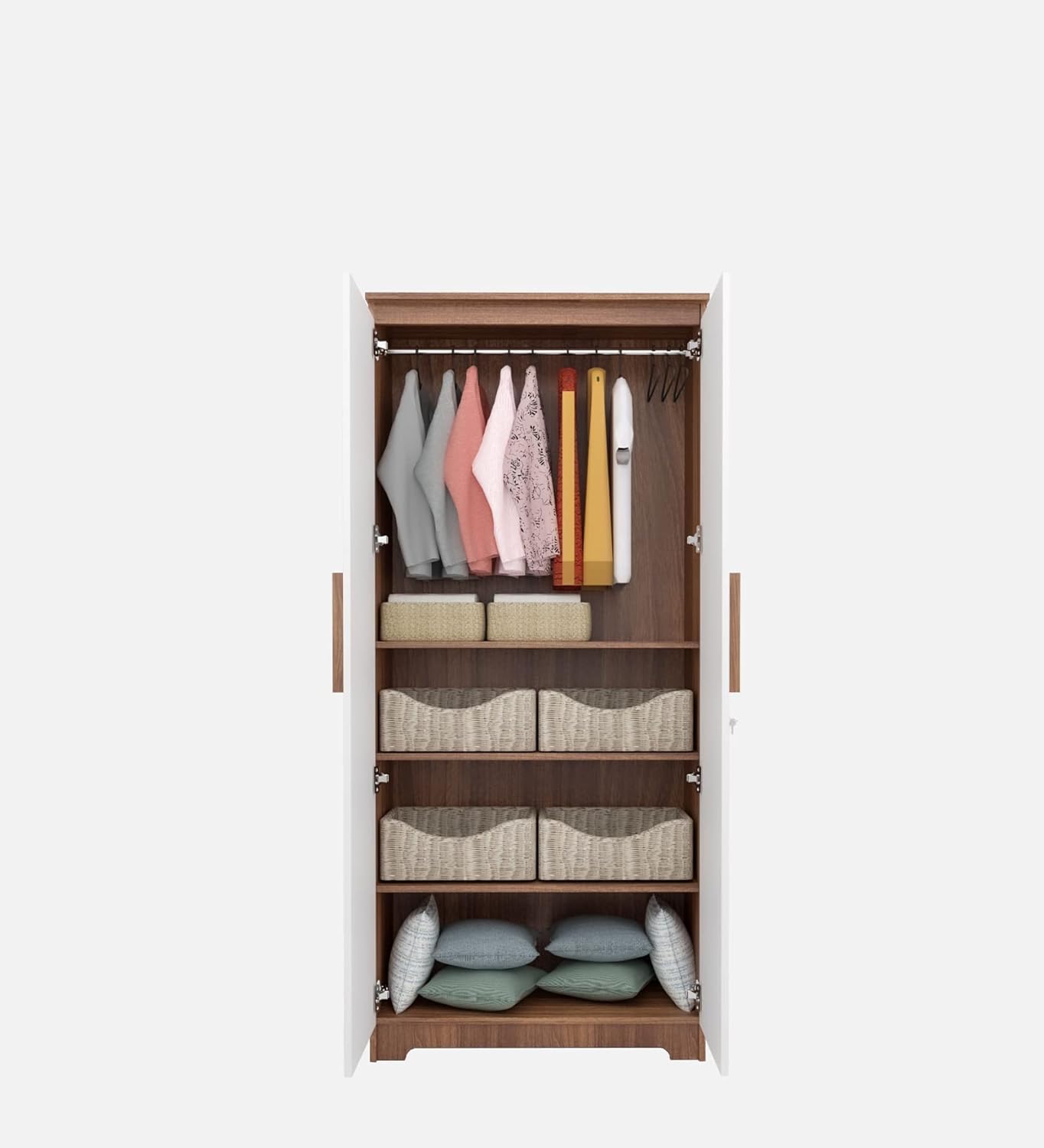 Wardrobe Premium Laminate Finish Cabinet with Smooth Door Operation
