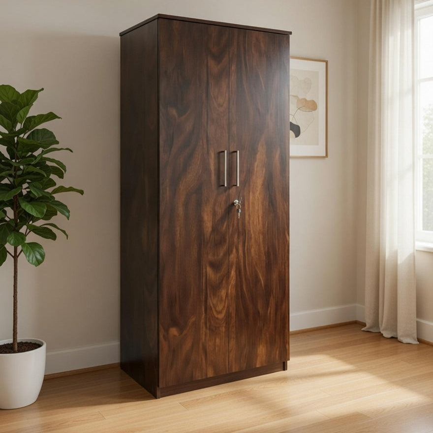 Wardrobe Large Wooden Almirah with Multiple Storage Sections
