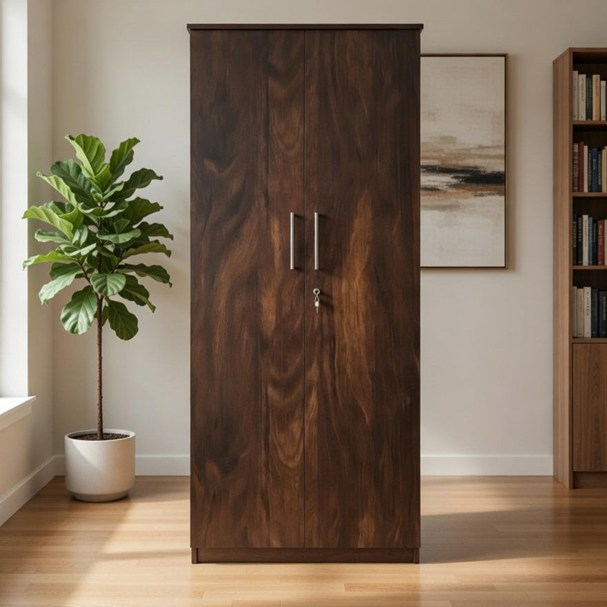 Wardrobe Large Wooden Almirah with Multiple Storage Sections
