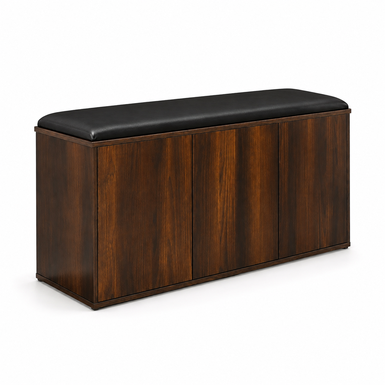 Wooden Storage Cabinet with Multi-Purpose Shoe Storage, Silent-Close Doors for Modern Homes