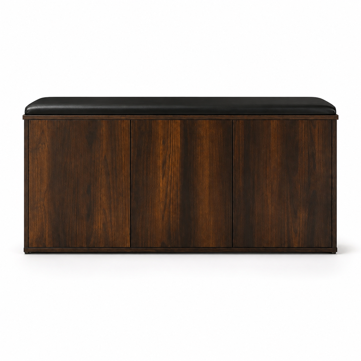 Wooden Storage Cabinet with Multi-Purpose Shoe Storage, Silent-Close Doors for Modern Homes