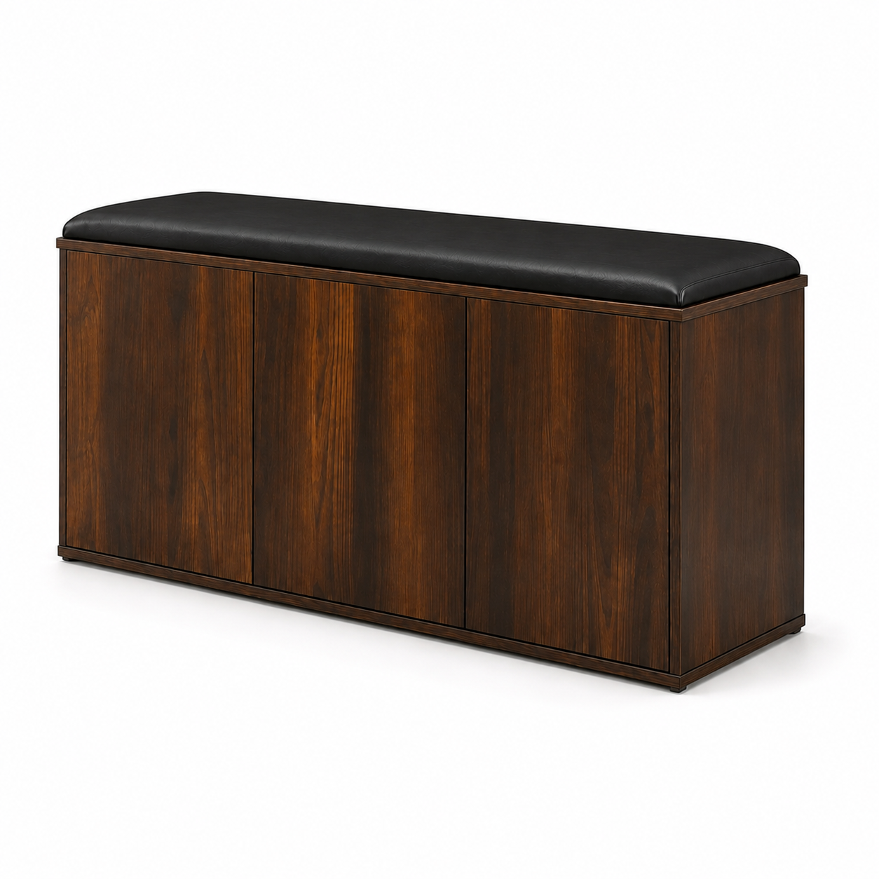 Wooden Storage Cabinet with Multi-Purpose Shoe Storage, Silent-Close Doors for Modern Homes