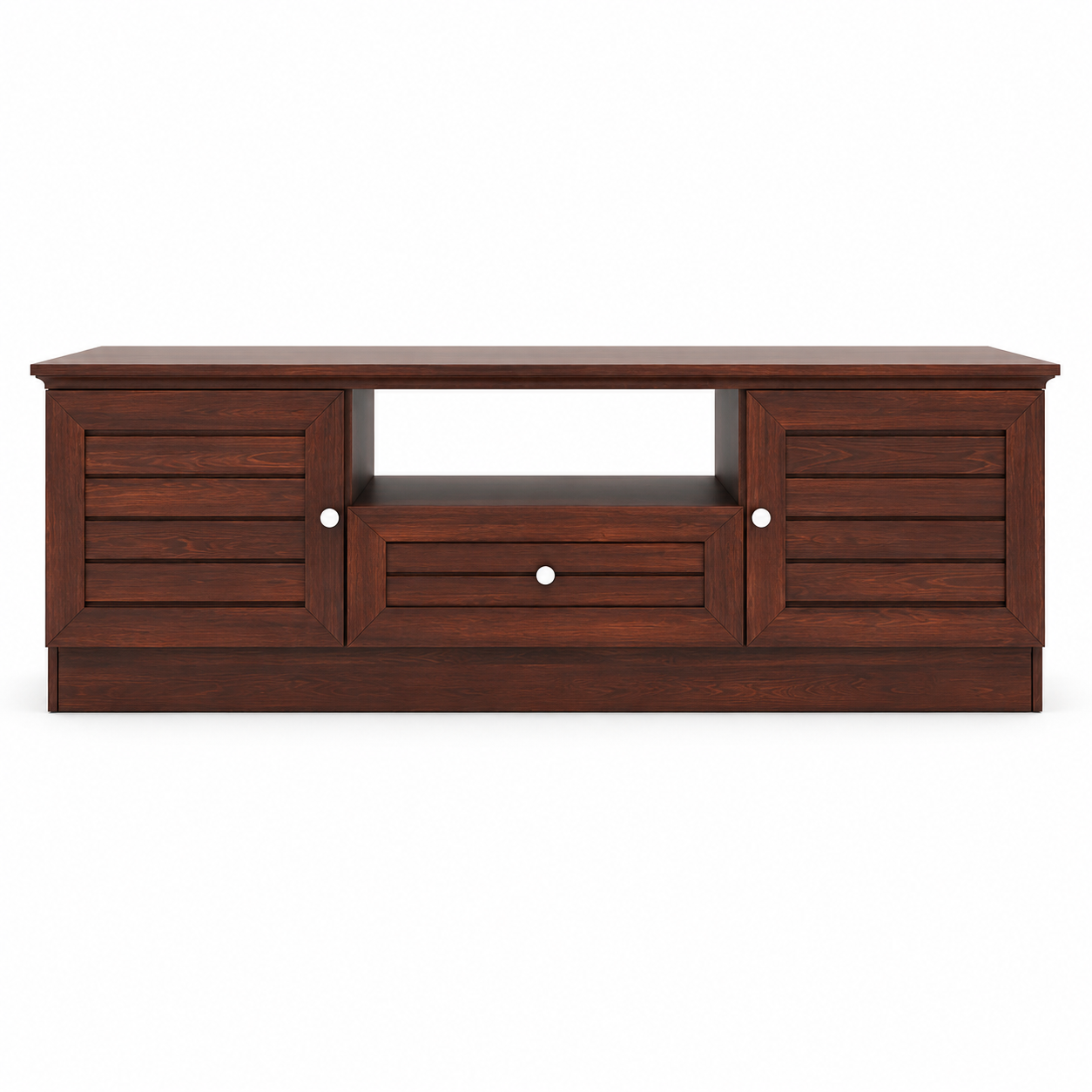 স্টাইলিশ ফিনিশ সহ কাঠের টিভি ওয়াল ক্যাবিনেট, এবং বসার জায়গার জন্য টেকসই ডিজাইন
