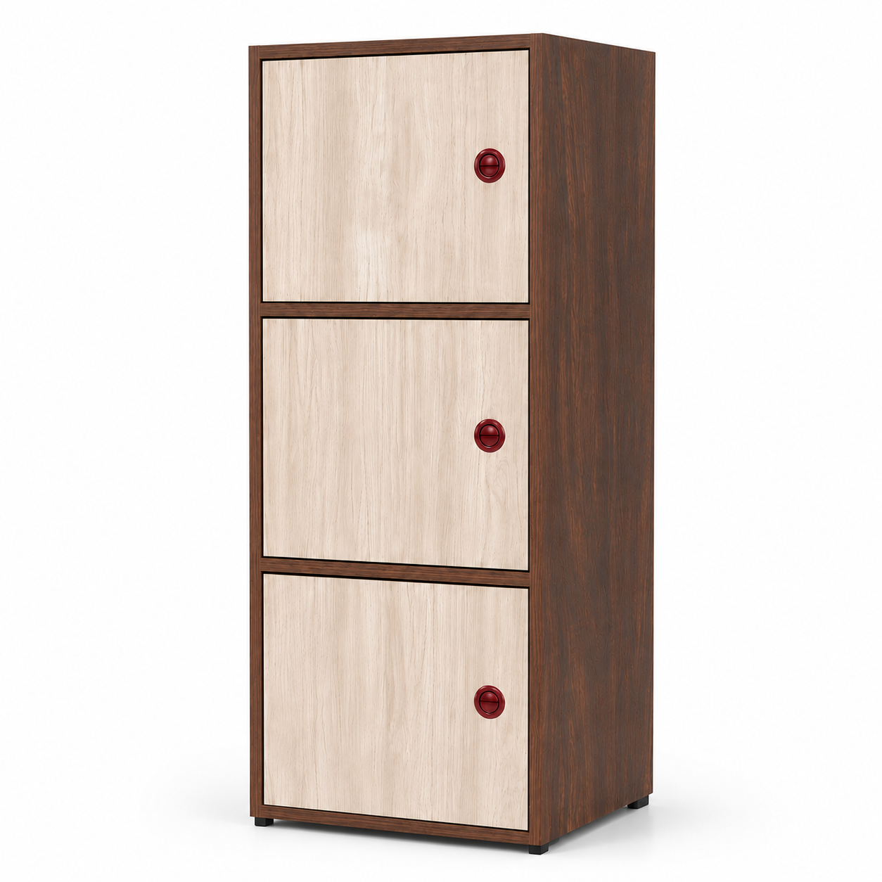 Cabinet with space‑saving storage unit ideal for kitchen, office or living room décor.