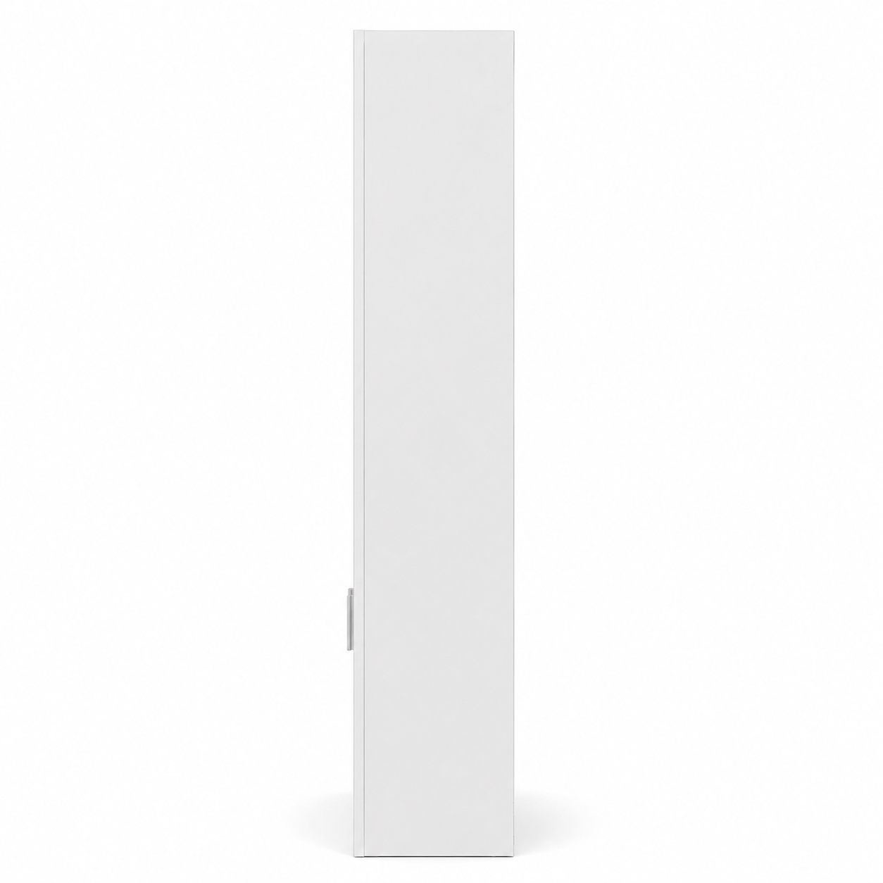 Modern White Storage Cabinet with Open Display Shelves, Double Door Cupboard, 3-Tier Multipurpose Organiser for Home