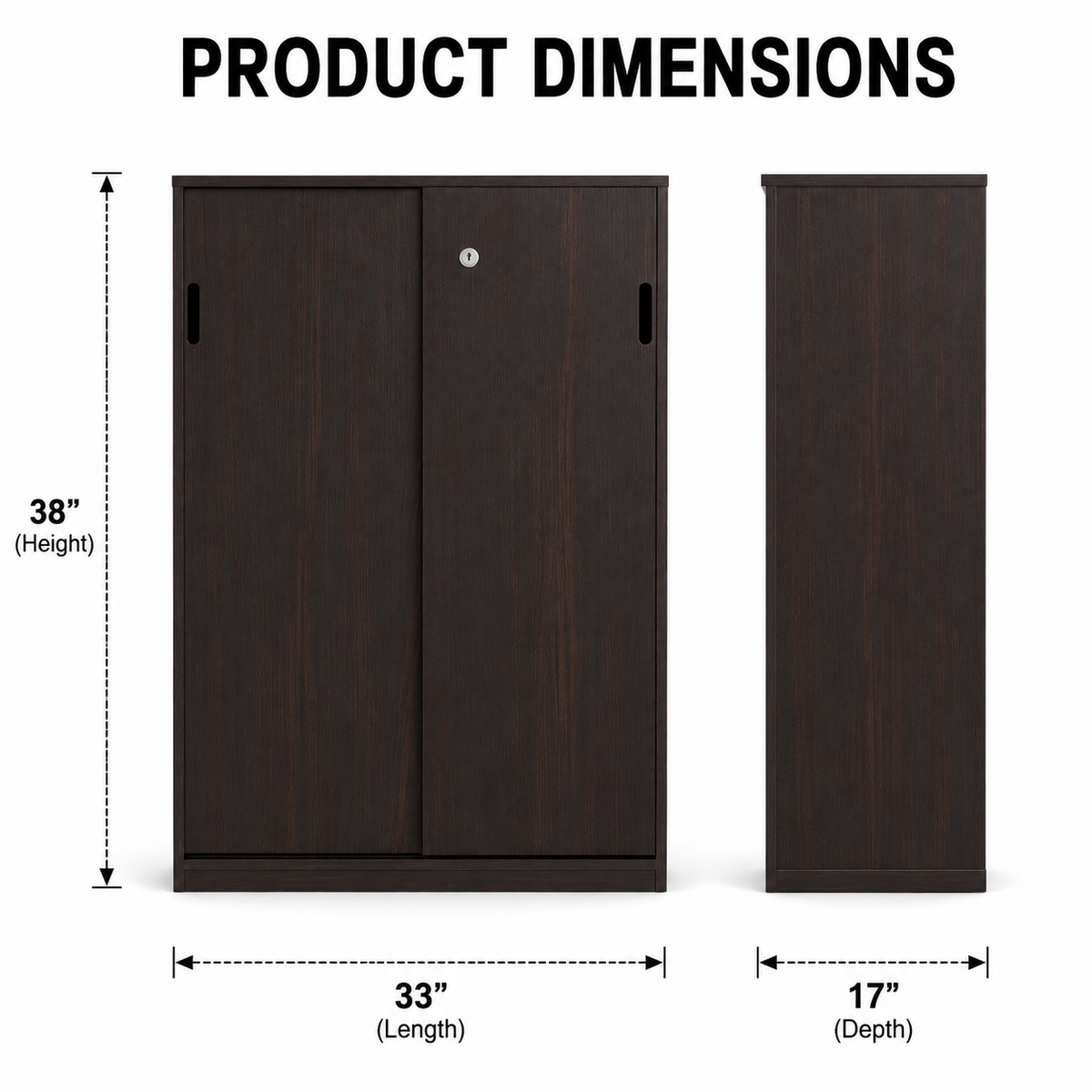 Cabinet Wooden Storage Cabinet with Multipurpose Storage Cabinet and Shelves, Soft-Close Doors.