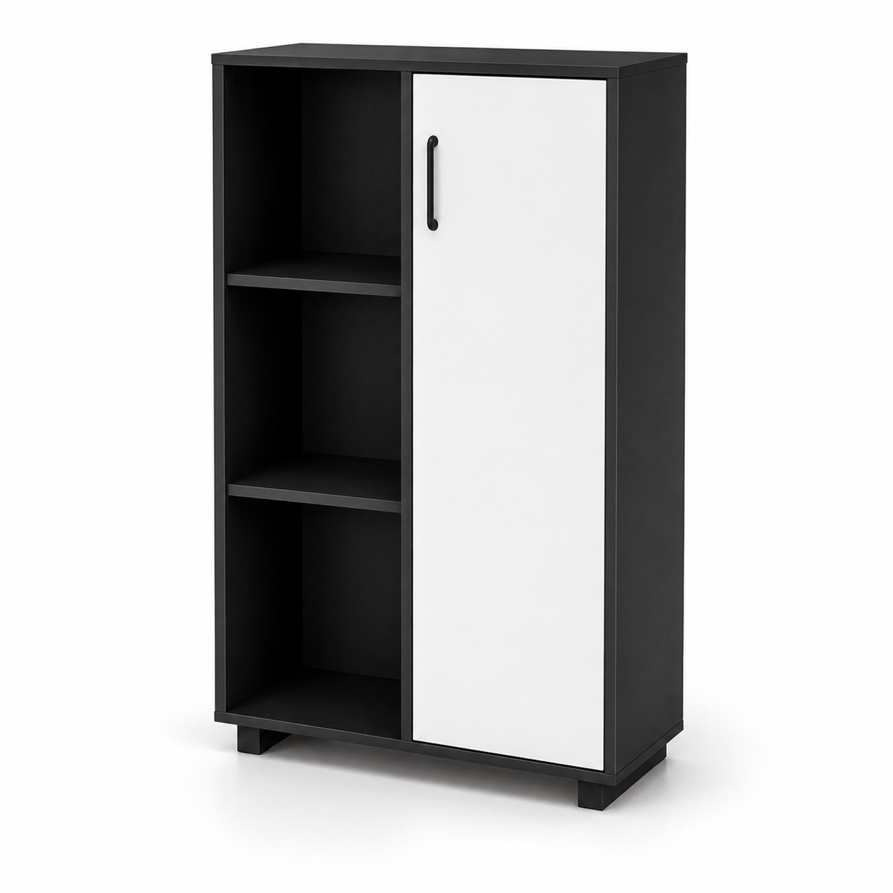 Multi-Purpose Kitchen Storage Cabinet with Open Shelves, Single Door Storage, Pantry Organizer for Kitchen