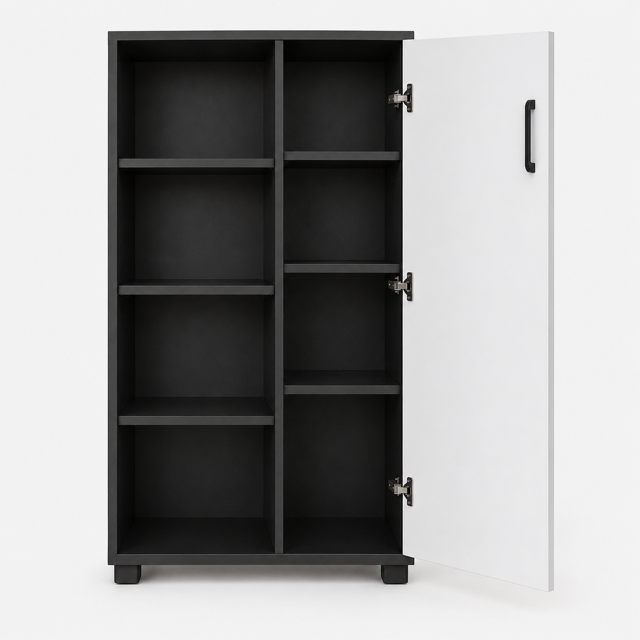 Multi-Purpose Kitchen Storage Cabinet with Open Shelves, Single Door Storage, Pantry Organizer for Kitchen