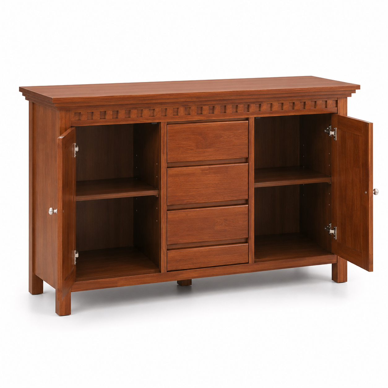 Modern Wooden Storage Cabinet with 3 Drawers and 2 Door Cabinets, Sideboard Organiser for Living Room, Dining Room, Bedroom