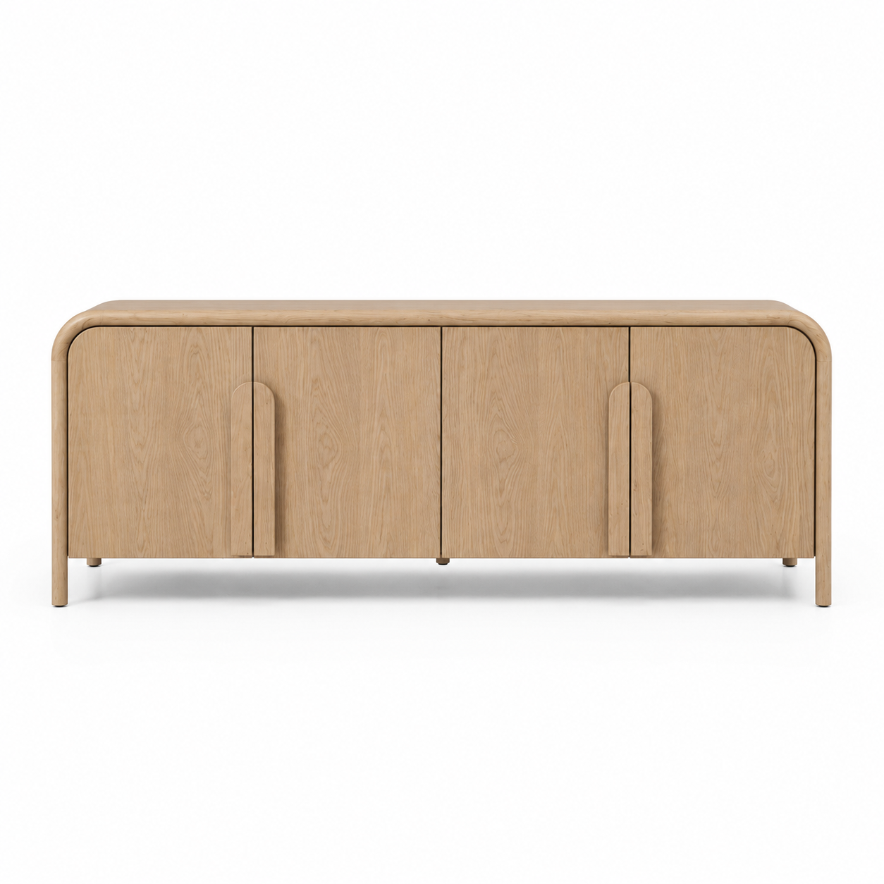 Wooden Storage Cabinet with Elegant Finish for Living and Dining Rooms and Soft-Close Doors for Seamless Storage
