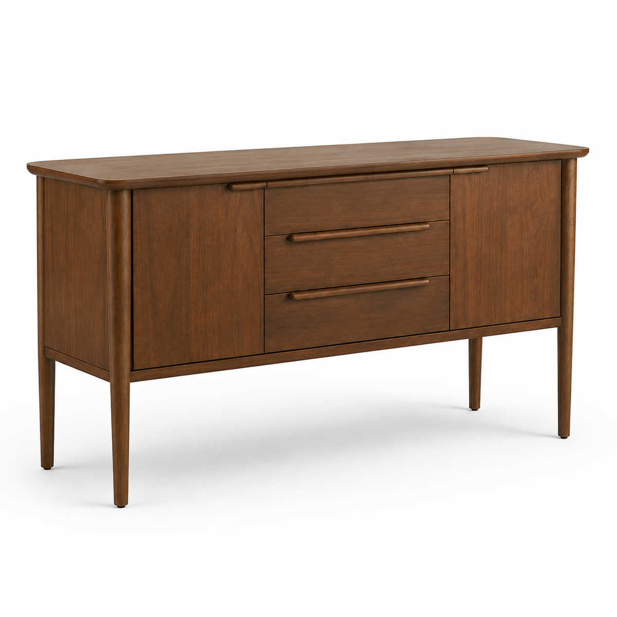 Wooden Storage Cabinet with Smooth Door Mechanism and Storage Space, Ample Shelves for Neat Organisation