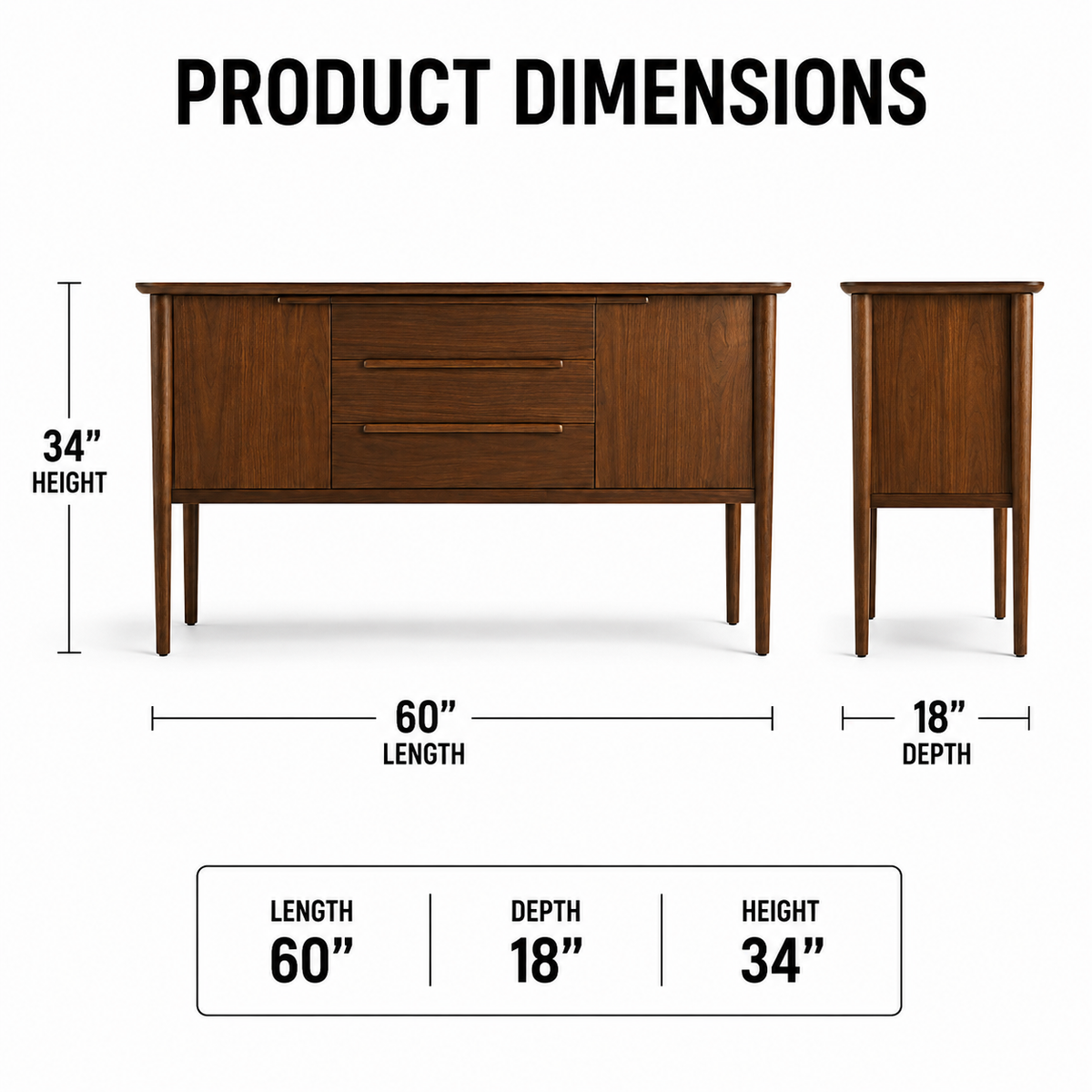 Wooden Storage Cabinet with Smooth Door Mechanism and Storage Space, Ample Shelves for Neat Organisation